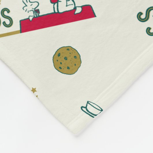 pinda's | Snoopy & Woodstock Hot Cocoa Pattern Fleece Deken (Hoek)