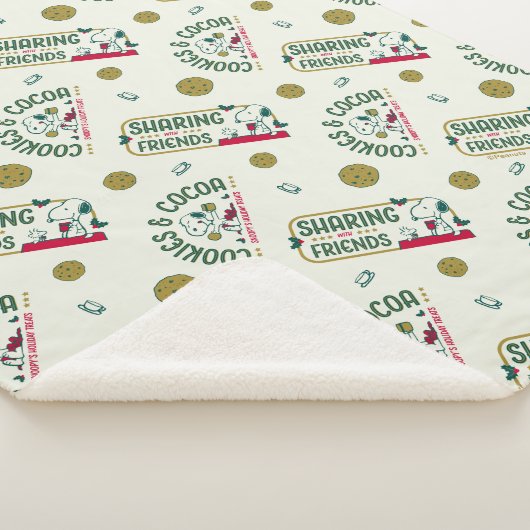 pinda's | Snoopy & Woodstock Hot Cocoa Pattern Sherpa Deken (3/4)