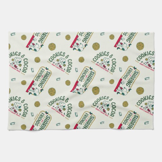 pinda's | Snoopy & Woodstock Hot Cocoa Pattern Theedoek (Horizontaal)