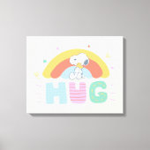 pinda's | Snoopy & Woodstock Hug Canvas Afdruk (Voorkant)