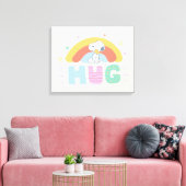 pinda's | Snoopy & Woodstock Hug Canvas Afdruk (Insitu (Woonkamer))