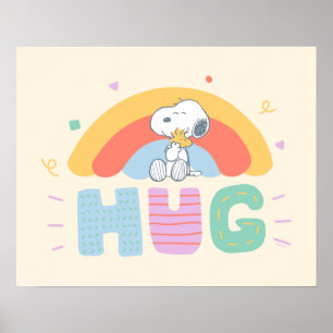 pinda's   Snoopy & Woodstock Hug Poster