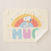 pinda's | Snoopy & Woodstock Hug Sherpa Deken (Voorkant (horizontaal))