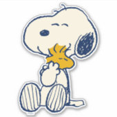 pinda's | Snoopy & Woodstock Hug Sticker (Voorkant)
