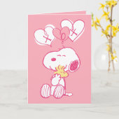 pinda's | Snoopy & Woodstock Hugs & Kisses Kaart (Gele Bloem)