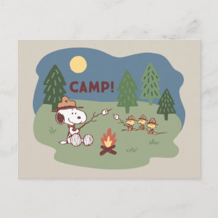 pinda's   Snoopy & Woodstock in de Campfire Briefkaart