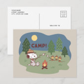 pinda's | Snoopy & Woodstock in de Campfire Briefkaart (Voorkant / Achterkant)