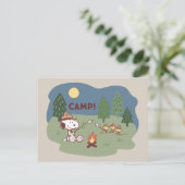 pinda's | Snoopy & Woodstock in de Campfire Briefkaart (Staand voorkant)