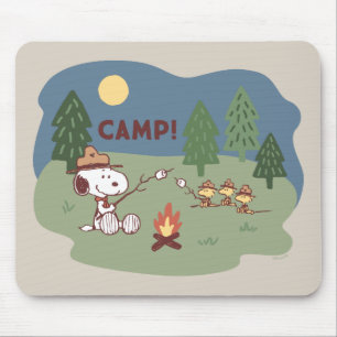pinda's   Snoopy & Woodstock in de Campfire Muismat