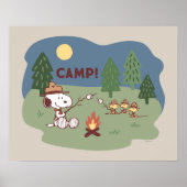 pinda's | Snoopy & Woodstock in de Campfire Poster (Voorkant)