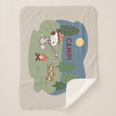 pinda's | Snoopy & Woodstock in de Campfire Sherpa Deken (Voorkant)