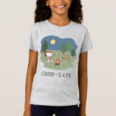 pinda's | Snoopy & Woodstock in de Campfire T-shirt (Voorkant)