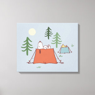 pinda's Snoopy & Woodstock Jouw namen toevoege Canvas Afdruk