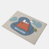 pinda's | Snoopy & Woodstock | Jouw namen toevoege Deurmat (Schuin)