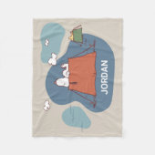 pinda's | Snoopy & Woodstock | Jouw namen toevoege Fleece Deken (Voorkant)