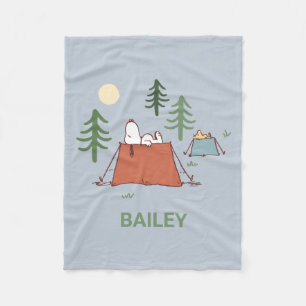 pinda's   Snoopy & Woodstock   Jouw namen toevoege Fleece Deken