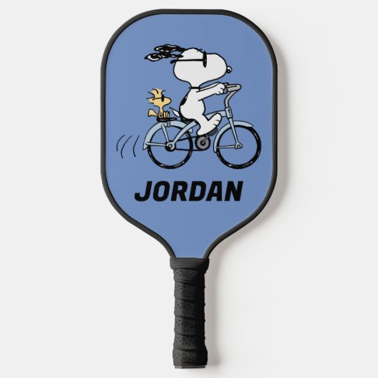 pinda's | Snoopy & Woodstock | Jouw namen toevoege Pickleball Paddle (Voorkant)