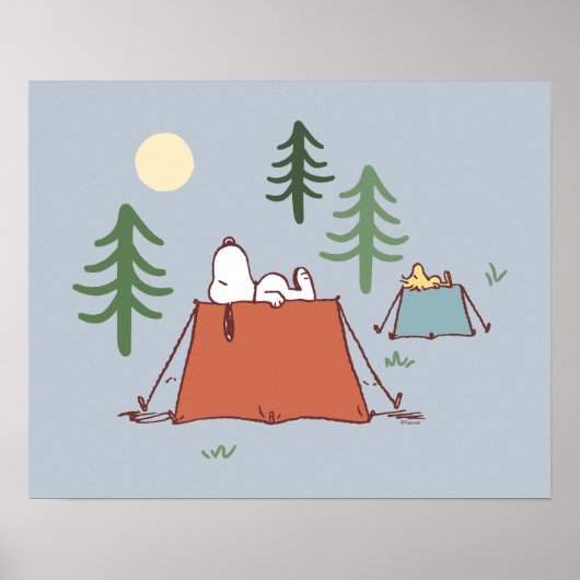 pinda's | Snoopy & Woodstock | Jouw namen toevoege Poster (Voorkant)