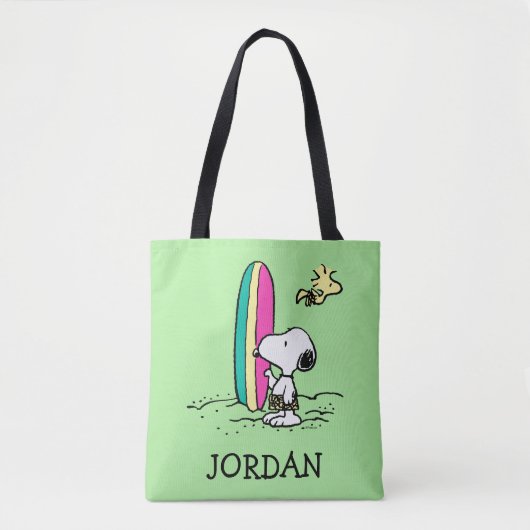 pinda's | Snoopy & Woodstock | Jouw namen toevoege Tote Bag (Voorkant)