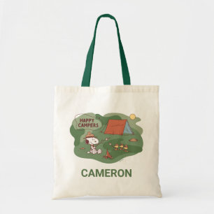 pinda's Snoopy & Woodstock Jouw namen toevoege Tote Bag