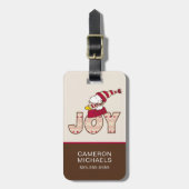 pinda's | Snoopy & Woodstock Joy Sled Ride Bagagelabel (Voorkant verticaal)