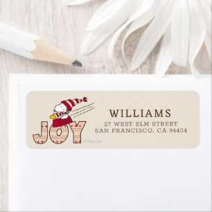 pinda's   Snoopy & Woodstock Joy Sled Ride Etiket