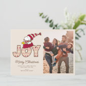 pinda's | Snoopy & Woodstock Joy Sled Ride Feestdagenkaart (Staand voorkant)