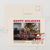 pinda's | Snoopy & Woodstock Joy Sled Ride Feestdagenkaart (Voorkant / Achterkant)