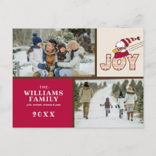 pinda's   Snoopy & Woodstock Joy Sled Ride Feestdagenkaart