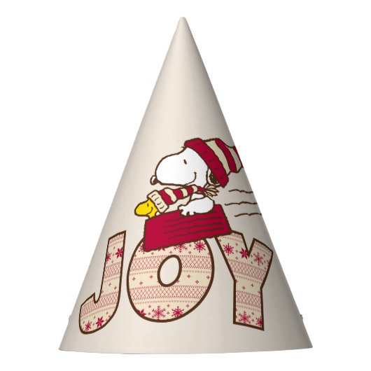 pinda's | Snoopy & Woodstock Joy Sled Ride Feesthoedjes (Voorkant)