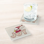 pinda's | Snoopy & Woodstock Joy Sled Ride Glazen Onderzetter (Schuin)