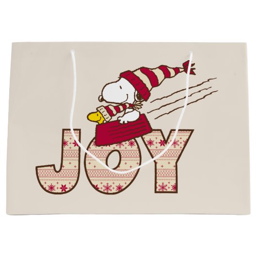 pinda's | Snoopy & Woodstock Joy Sled Ride Groot Cadeauzakje (Voorkant)