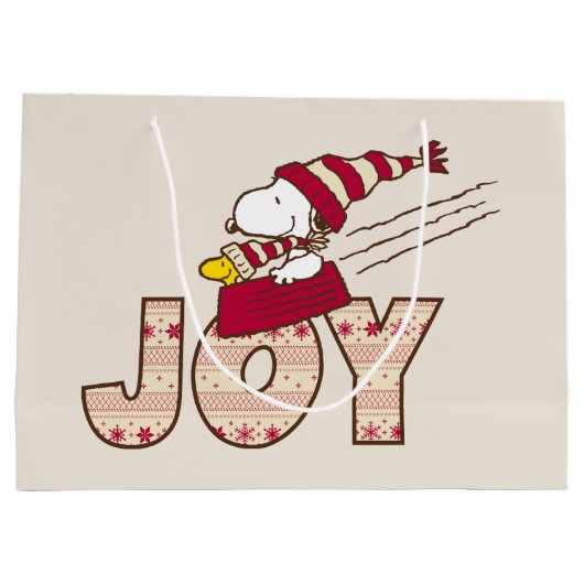 pinda's | Snoopy & Woodstock Joy Sled Ride Groot Cadeauzakje (Achterkant)