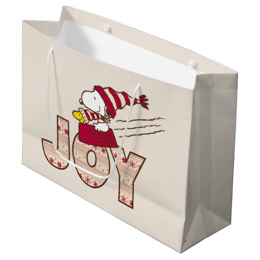 pinda's | Snoopy & Woodstock Joy Sled Ride Groot Cadeauzakje (Voorkant Gekanteld)