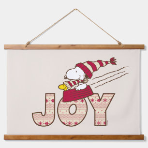 pinda's Snoopy & Woodstock Joy Sled Ride Hangend Wandkleed