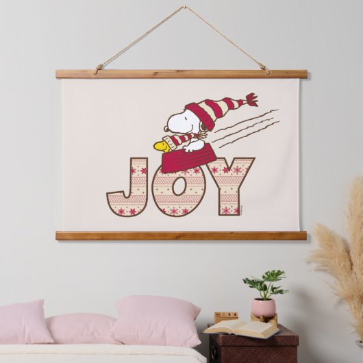 pinda's | Snoopy & Woodstock Joy Sled Ride Hangend Wandkleed (Slaapkamer)