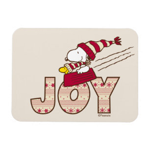 pinda's   Snoopy & Woodstock Joy Sled Ride Magneet