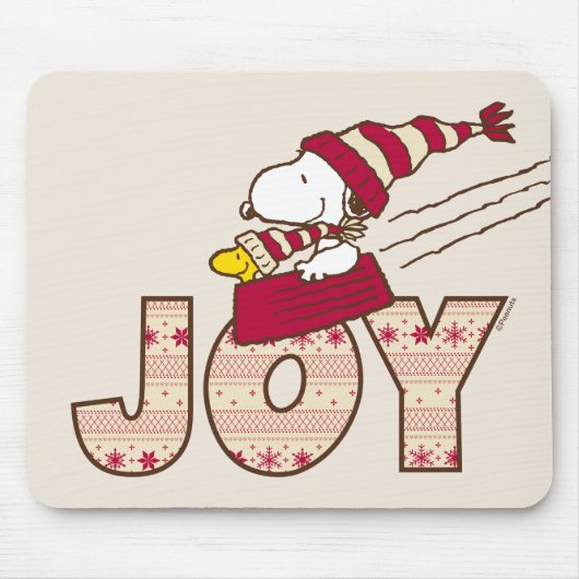 pinda's | Snoopy & Woodstock Joy Sled Ride Muismat (Voorkant)