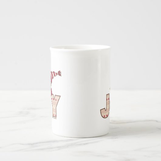 pinda's | Snoopy & Woodstock Joy Sled Ride Porselein Kop (Voorkant)