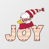 pinda's | Snoopy & Woodstock Joy Sled Ride Raamsticker (Vel)