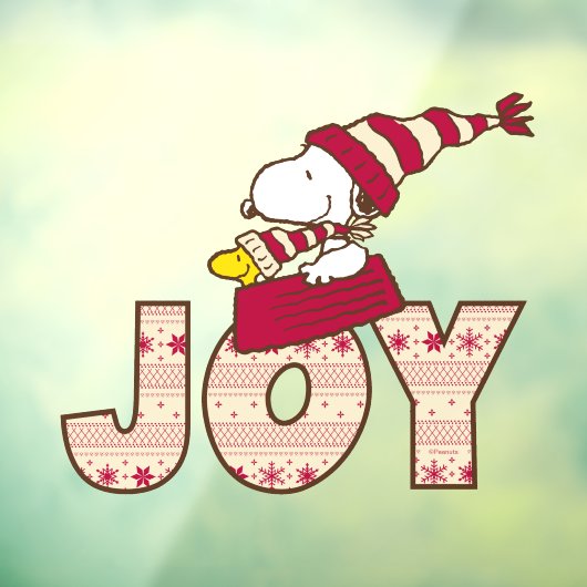 pinda's | Snoopy & Woodstock Joy Sled Ride Raamsticker (Vel 3)