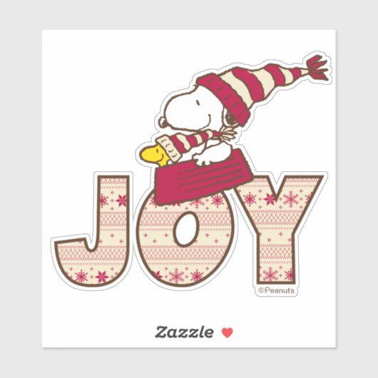 pinda's | Snoopy & Woodstock Joy Sled Ride Sticker (Vel)