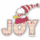 pinda's | Snoopy & Woodstock Joy Sled Ride Sticker (Voorkant)