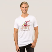 pinda's | Snoopy & Woodstock Joy Sled Ride Tri-Blend Shirt (Voorkant volledig)