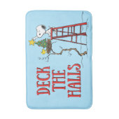 pinda's | Snoopy & Woodstock - kerstboom Badmat (Voorkant Verticaal)