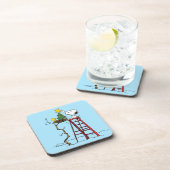 pinda's | Snoopy & Woodstock - kerstboom Bier Onderzetter (Rechterzijde)