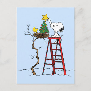 pinda's   Snoopy & Woodstock - kerstboom Briefkaart