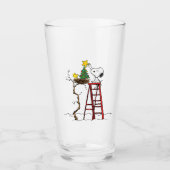pinda's | Snoopy & Woodstock - kerstboom Glas (Voorkant)