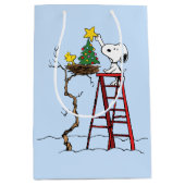 pinda's | Snoopy & Woodstock - kerstboom Medium Cadeauzakje (Voorkant)