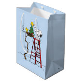 pinda's | Snoopy & Woodstock - kerstboom Medium Cadeauzakje (Achterkant Gekanteld)